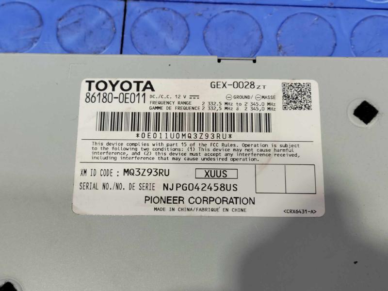 2014-2017 Toyota Camry Satellite Radio Tuner Module Genuine OEM 861800E011