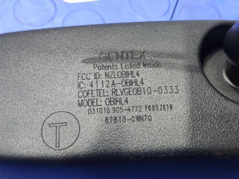 2016 Toyota Prius Rear View Mirror