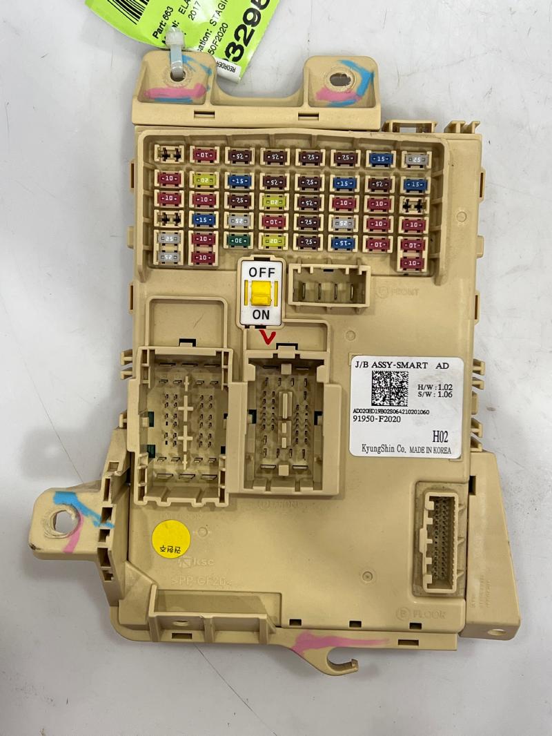 2016 - 2018 Hyundai Elantra Sedan Instrument Panel Junction Box Assembly OEM 91950-F2020