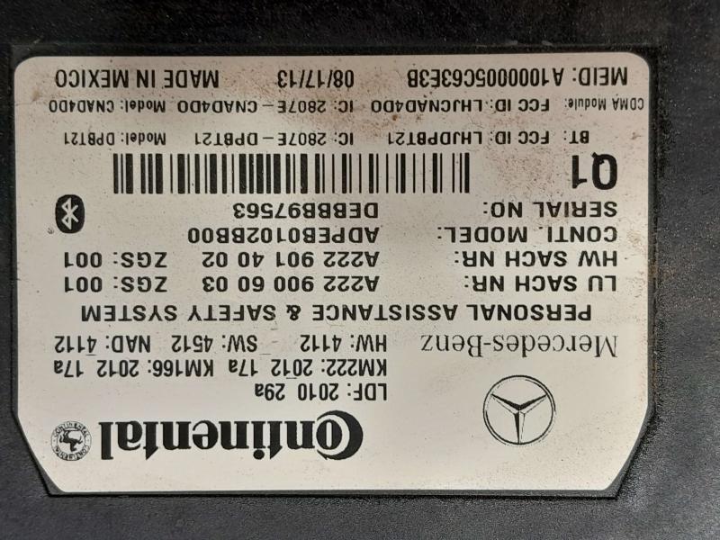 2014 Mercedes CLA-Class Chassis Brain Box