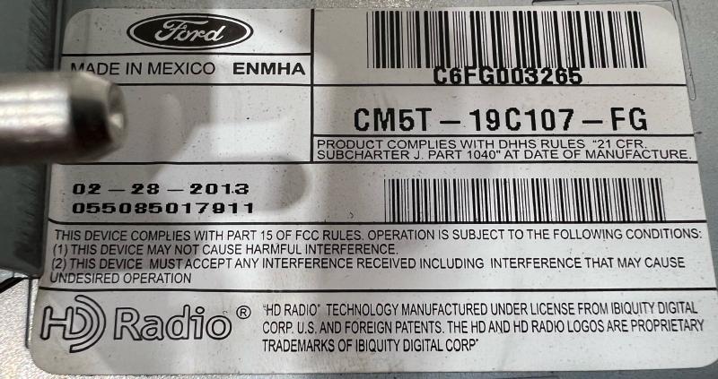 2013 - 2016 Ford C-Max Radio Receiver AM FM Single CD MP3 OEM
