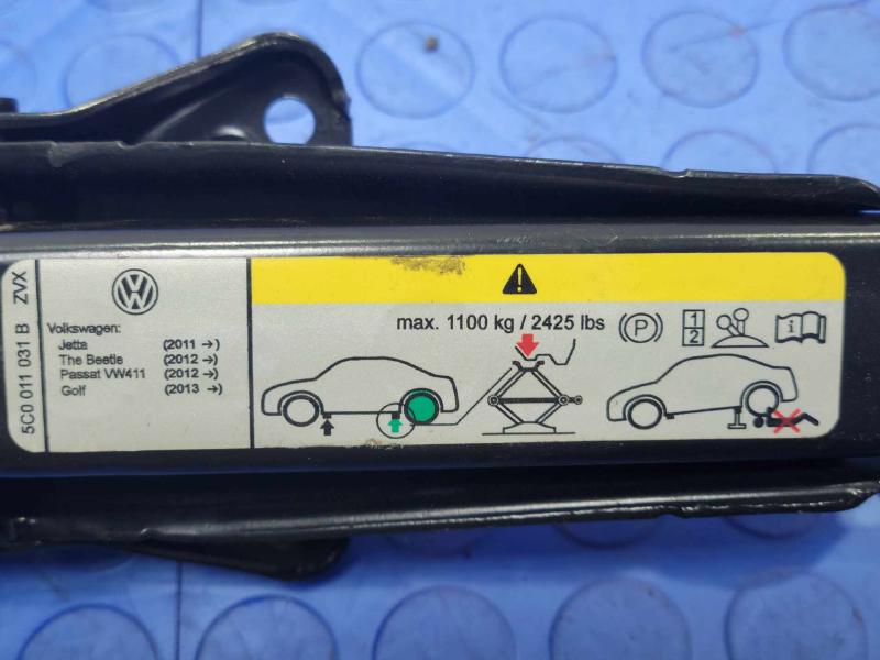 2012-2022 Volkswagen Passat Spare Tire Tools Jack Kit Assembly OEM 5C0011031B