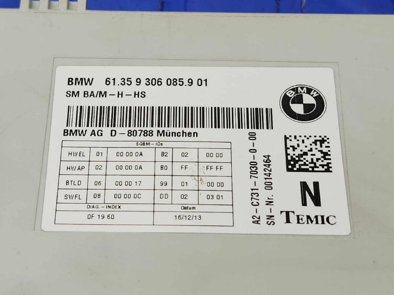 2014-2016 BMW 228i Front Seat Memory Control Module Genuine OEM 61359306085