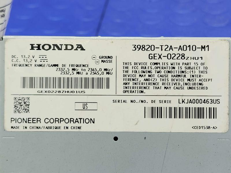 2014-2015 Acura RLX XM Satellite Radio Tuner Module Genuine OEM 39820T2AA01