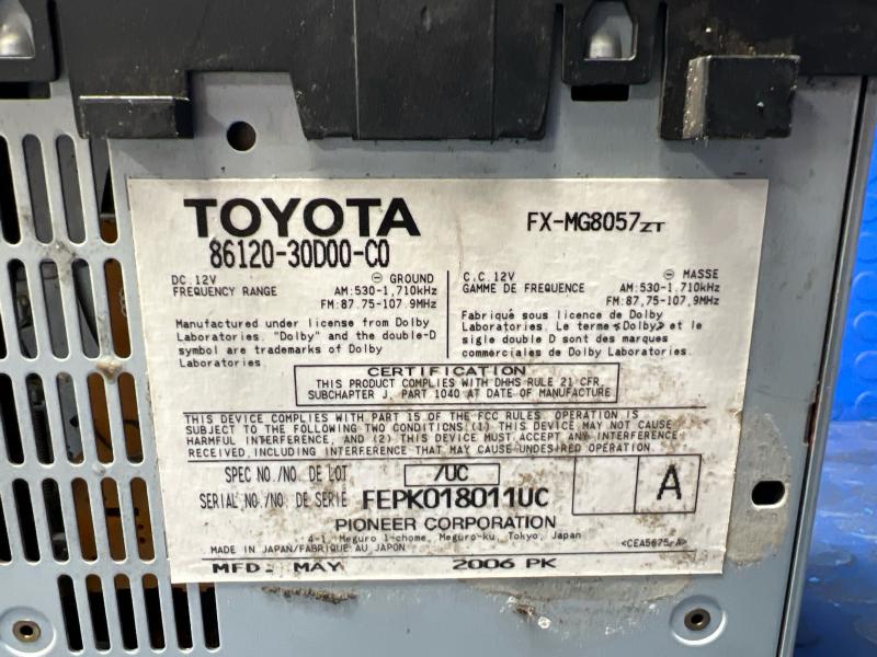 2006 Lexus GS300 Audio & Visual Equip.(Radio)