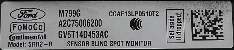 2017 - 2019 Ford Escape Blindspot Radar Module RH Passenger Side OEM GV6T-14D453-AC
