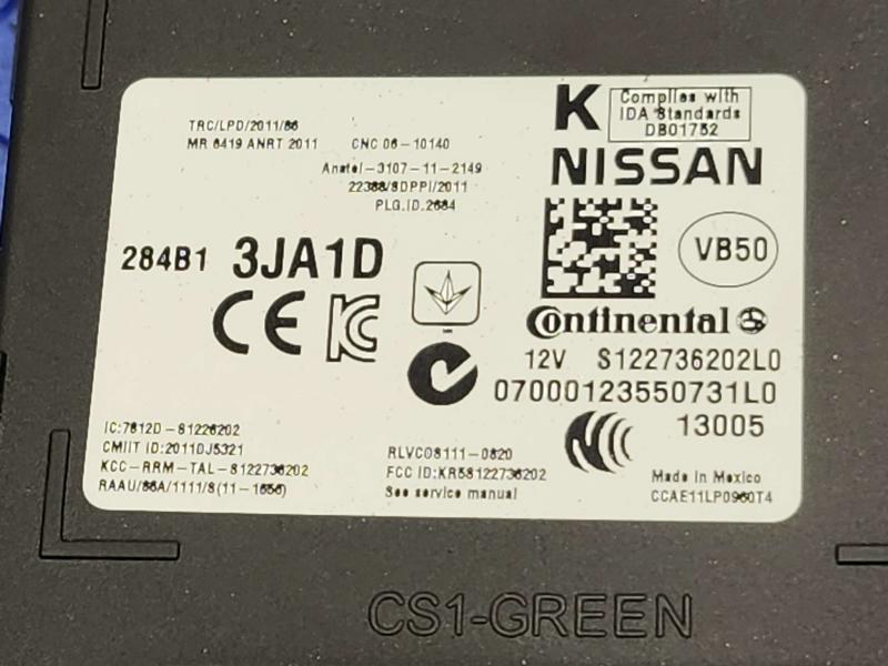 2013 Nissan Pathfinder Chassis Brain Box