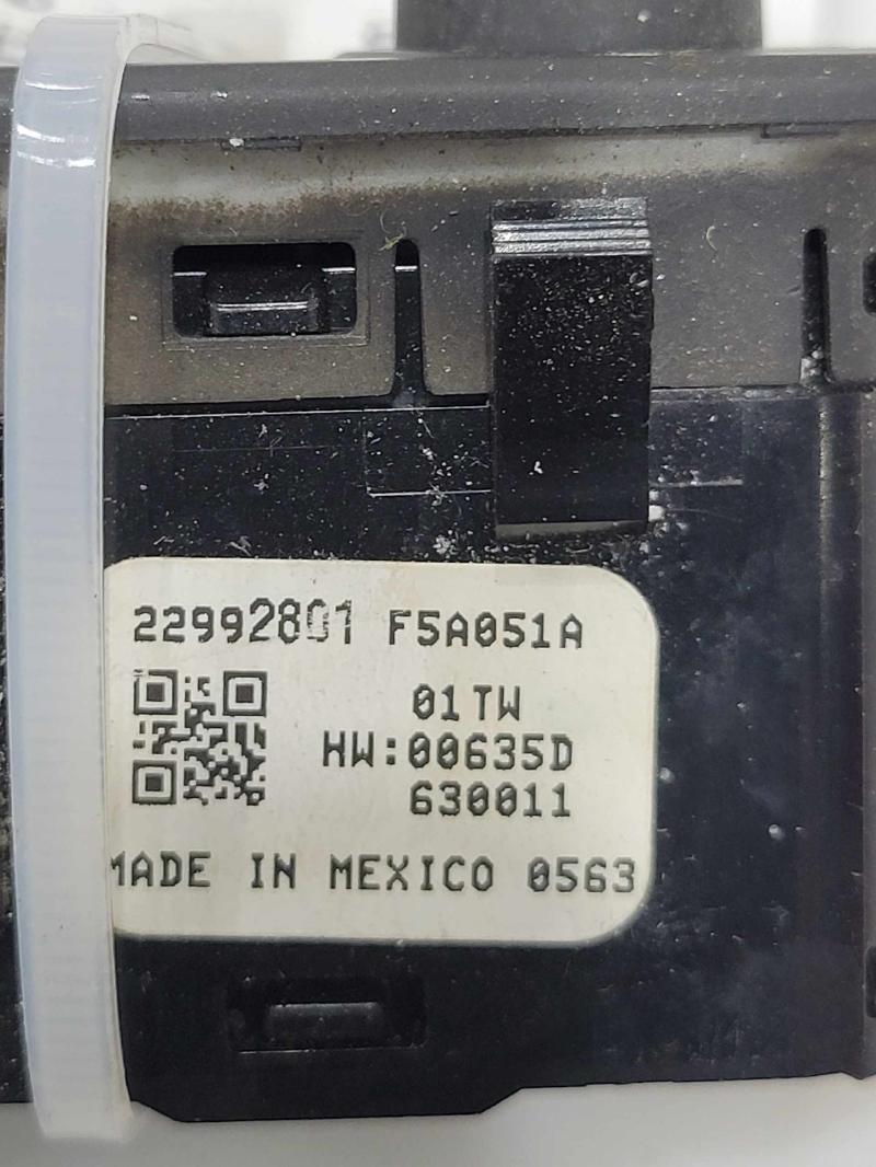 2017 Chevrolet Malibu Headlight Switch (Dash Mtd)