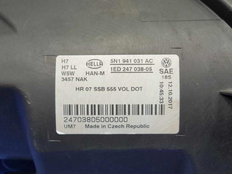 2009 Volkswagen Tiguan Headlamp Assembly
