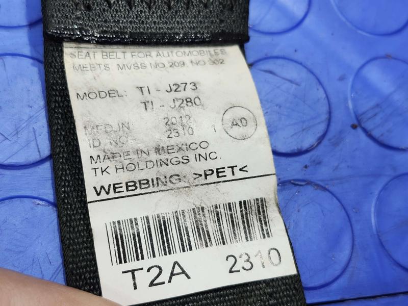 2013 Honda Accord Rear Seat Belt