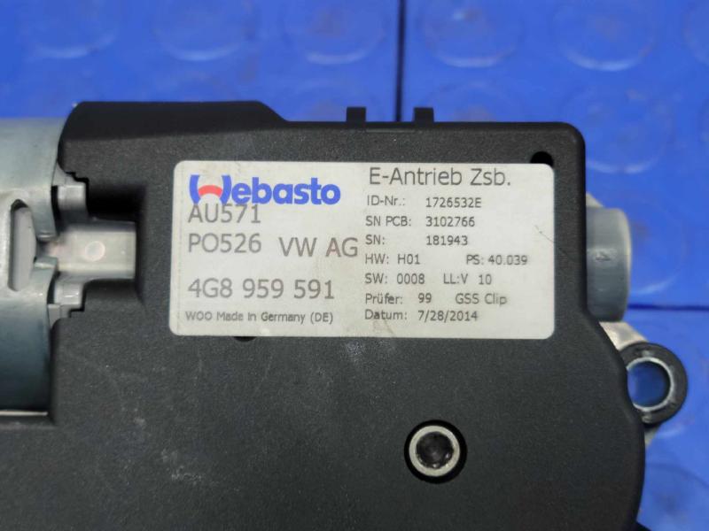 2012-2018 Audi A6 S6 Sunroof Glass Motor Module Genuine OEM Part 4G8959591
