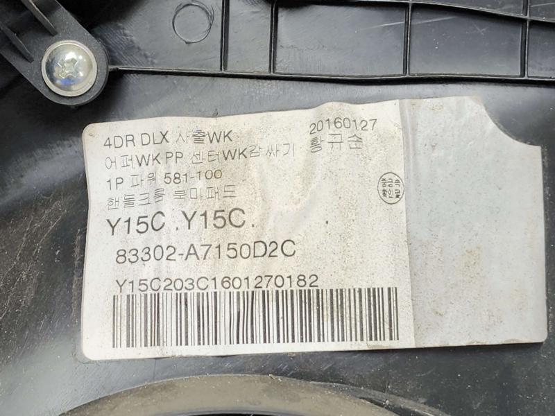 2016 Kia Forte Rear Door Trim Panel