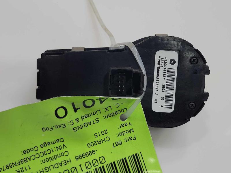 2015 2016 Chrysler 200 Headlamp Control Switch w/o Fogs OEM 68156005AB