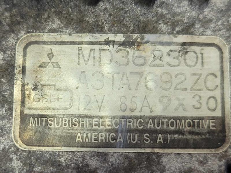 2000-2001 Mitsubishi Eclipse 3.0L Alternator Assembly 85 Amp OEM MD362301