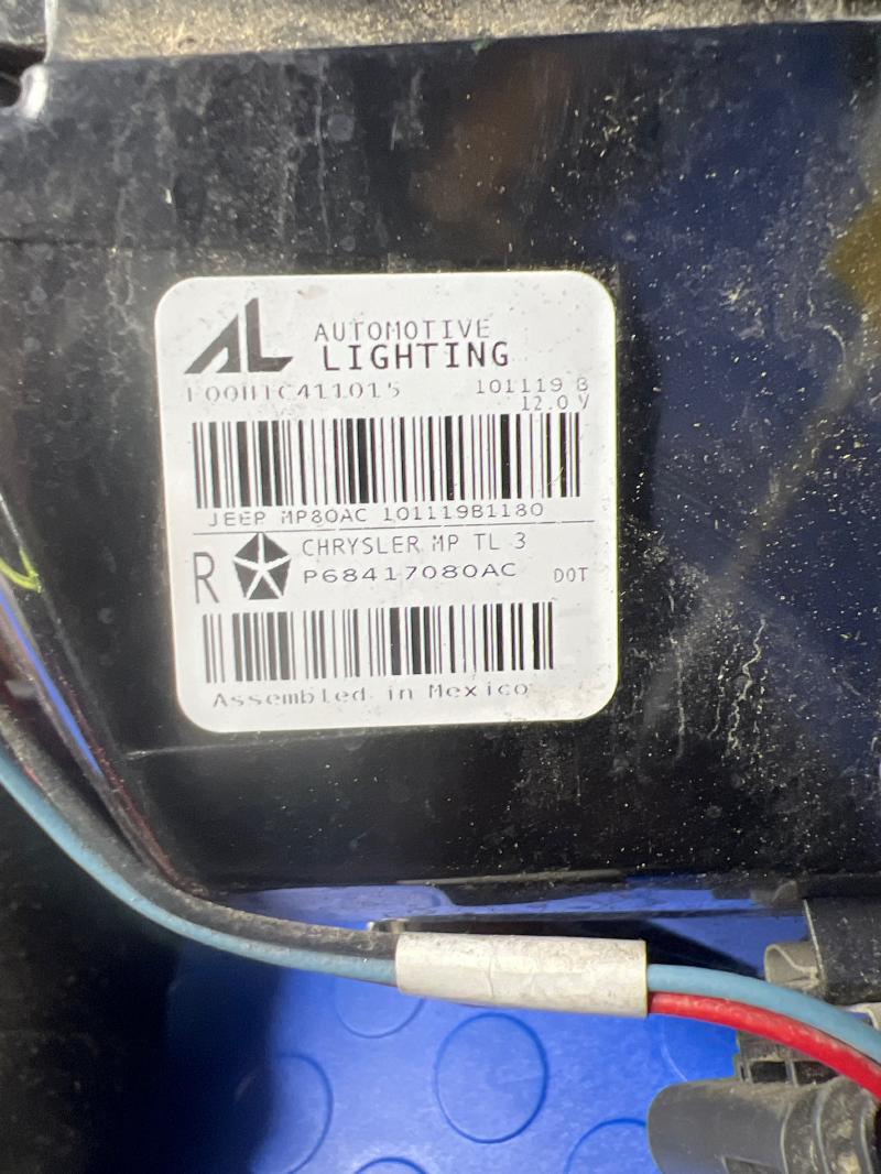 2020 Jeep Compass Tail Light Assembly