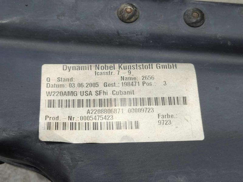 2006 Mercedes S-Class Rear Bumper Reinforcement
