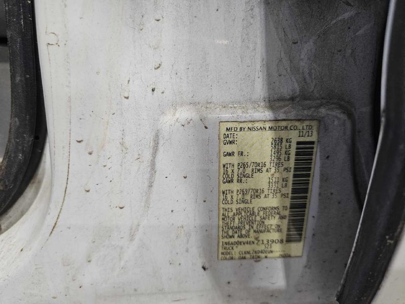 2014 Nissan Frontier Air Cond. Evaporator