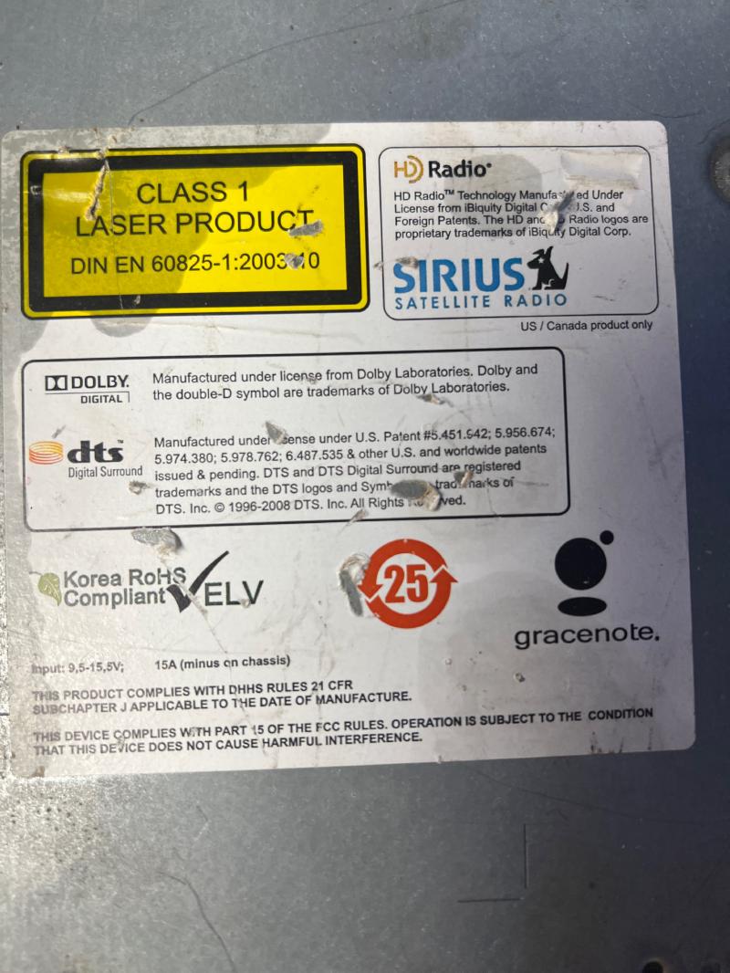 2012 BMW X3 Audio & Visual Equip.(Radio)