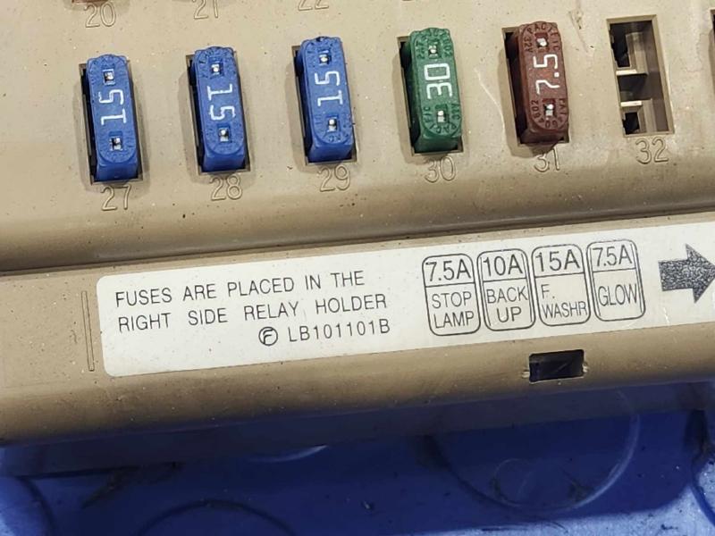 2012 Subaru Impreza Cabin Fuse Box