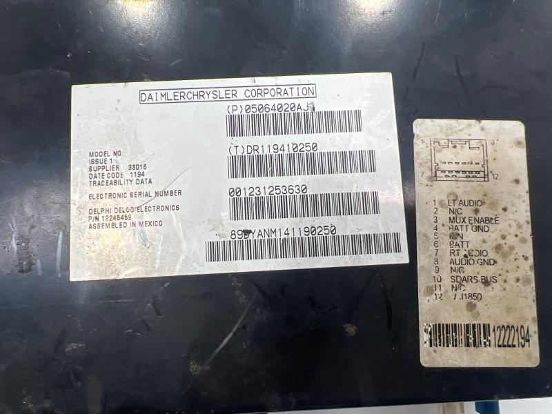2004 Dodge Dakota Audio & Visual Equip.(Radio)