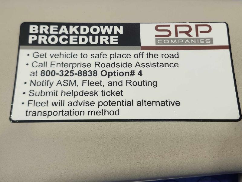 2016 Ram ProMaster Sun Visor