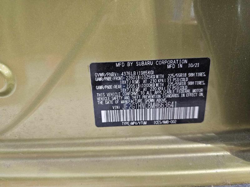 2021 Subaru Crosstrek Air Cond. Evaporator