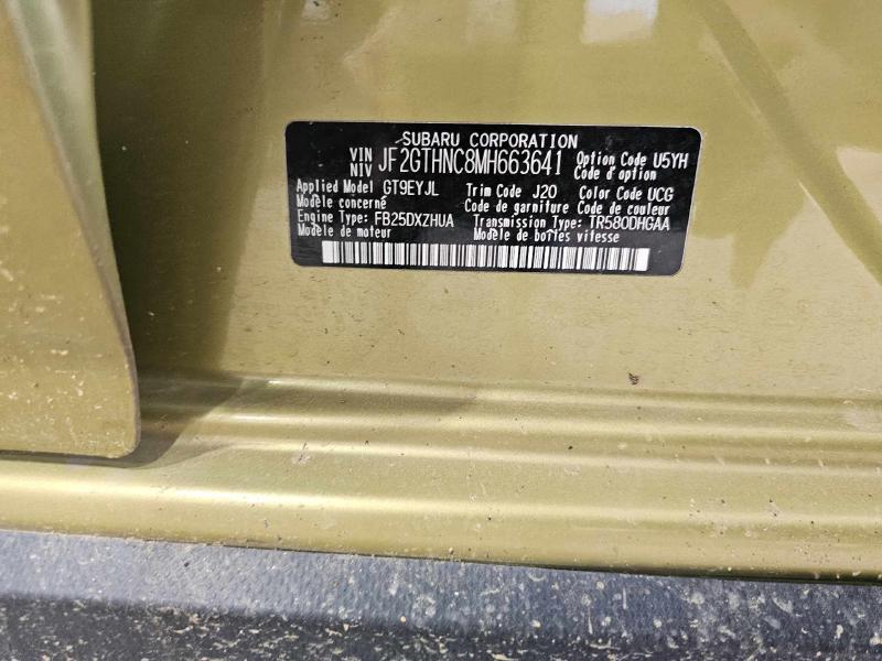 2021 Subaru Crosstrek Air Cond. Evaporator