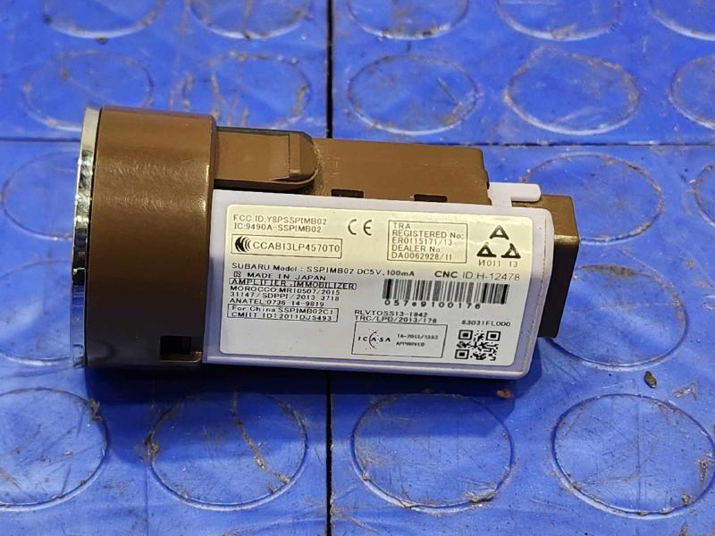 2018-2021 Subaru Crosstrek Keyless Ignition Start Stop Switch with FOB OEM 83126FL000