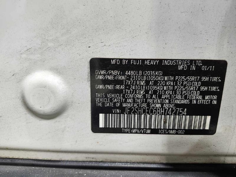 2011 Subaru Forester Air Bag