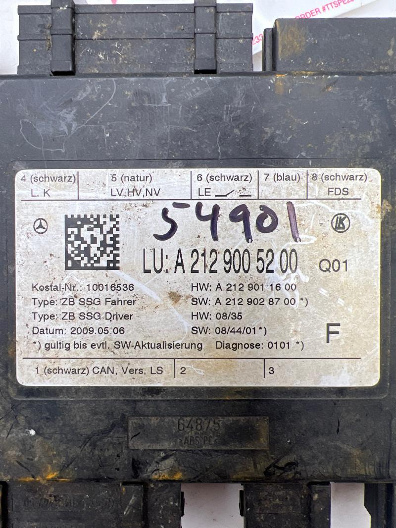 2010 2011 Mercedes E63 AMG W212 Front Seat Memory Module OEM 2129005200