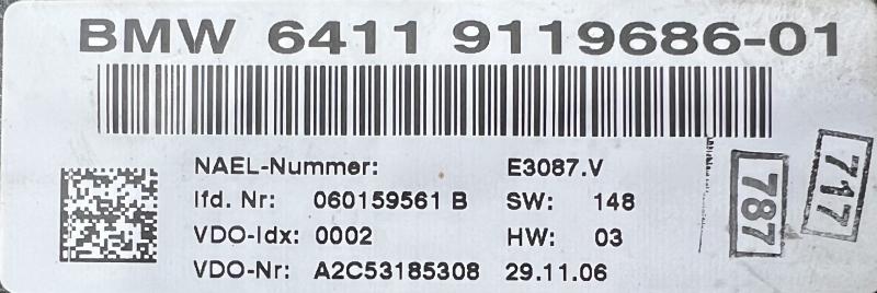 2007 BMW 328i Heater A/C Control
