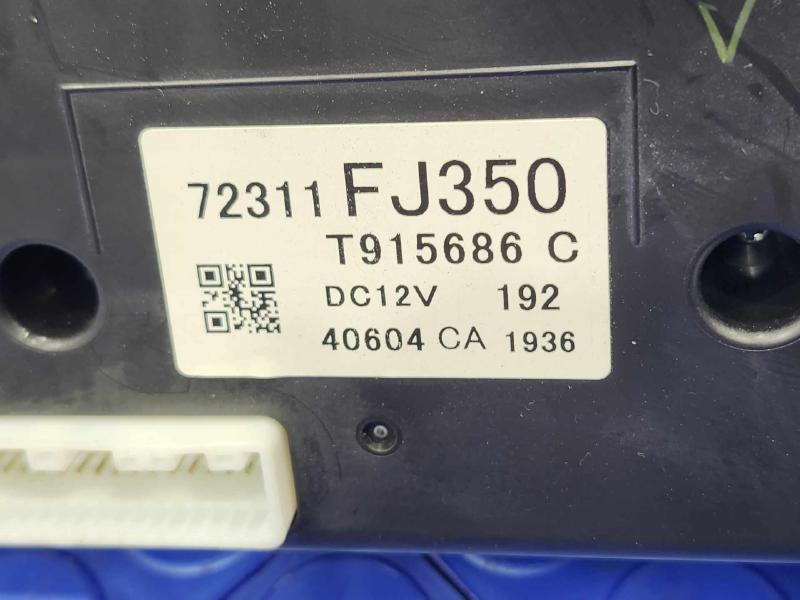 2014 Subaru Impreza Heater A/C Control