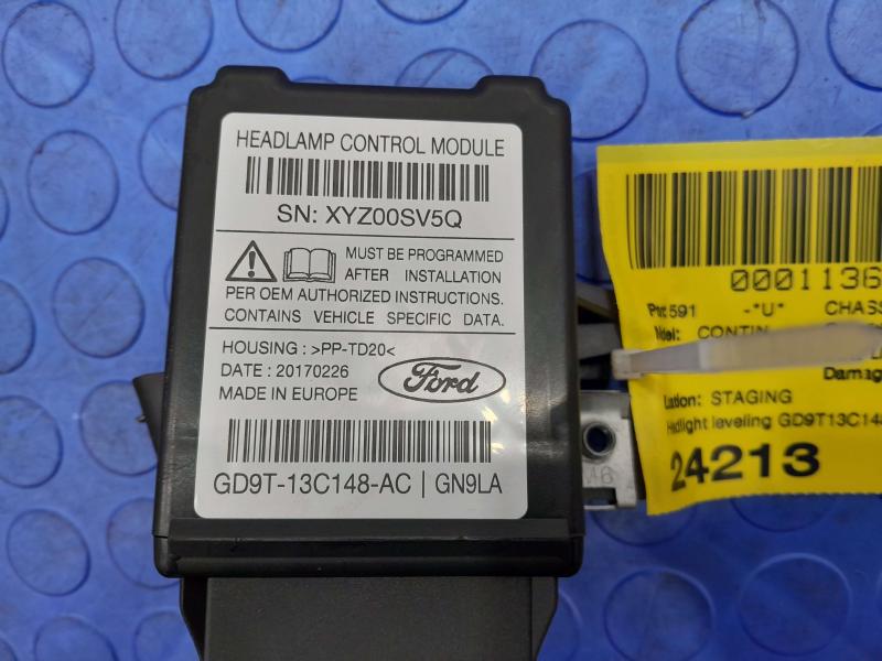 2017-2020 Lincoln Continental Headlamp Leveling Control Module OEM GD9T13C148AC