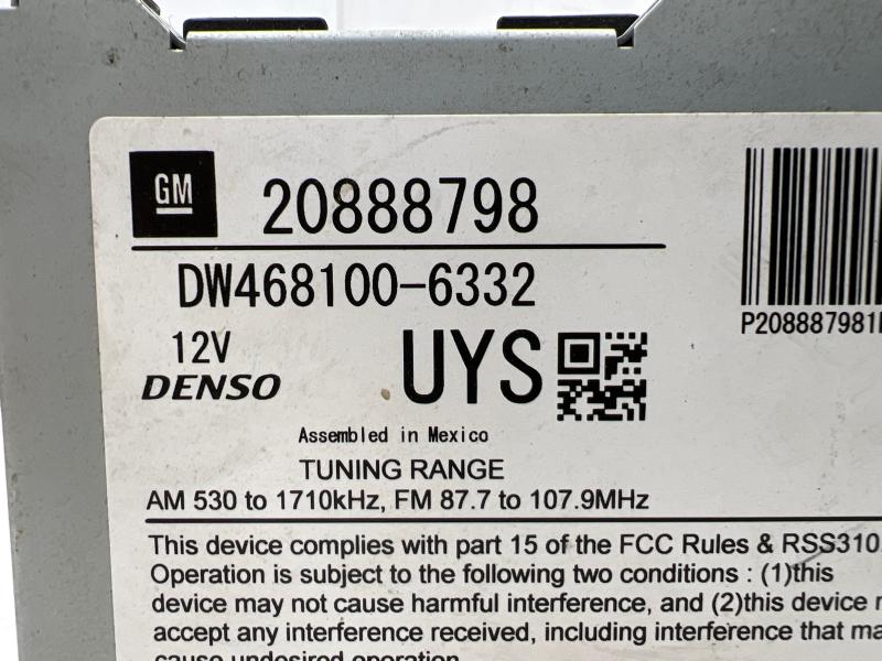 2010 GMC Terrain Audio & Visual Equip.(Radio)