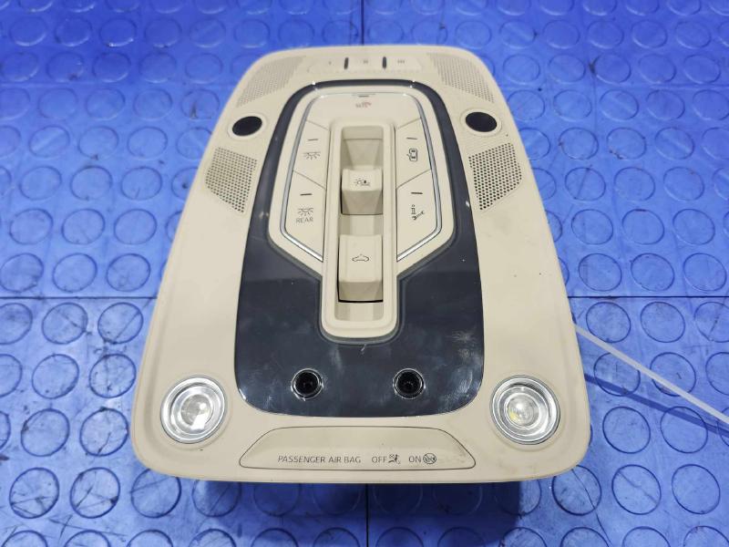 2017-2019 Audi Q7 Roof Overhead Console Assembly Beige OEM 4M0947135CPU57