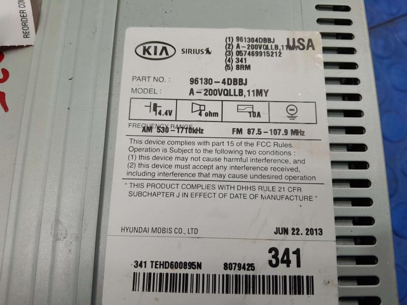 2014 Kia Sedona Audio & Visual Equip.(Radio)