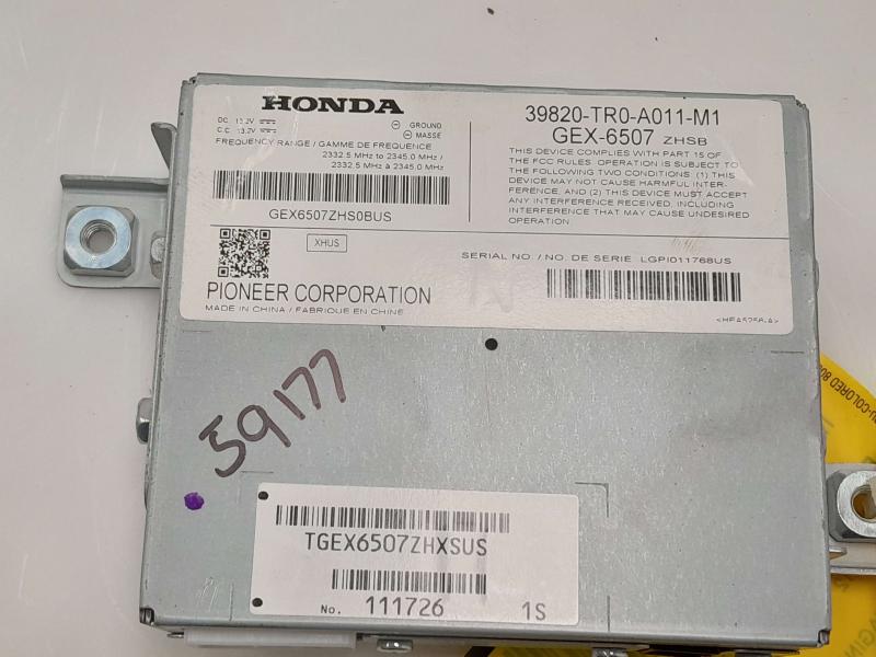 2012 Honda Civic Pioneer XM Satellite Radio Receiver OEM 39820TR0A01