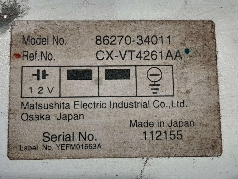 2004-2007 Toyota Sequoia DVD Video Player Genuine OEM Part 8627034011