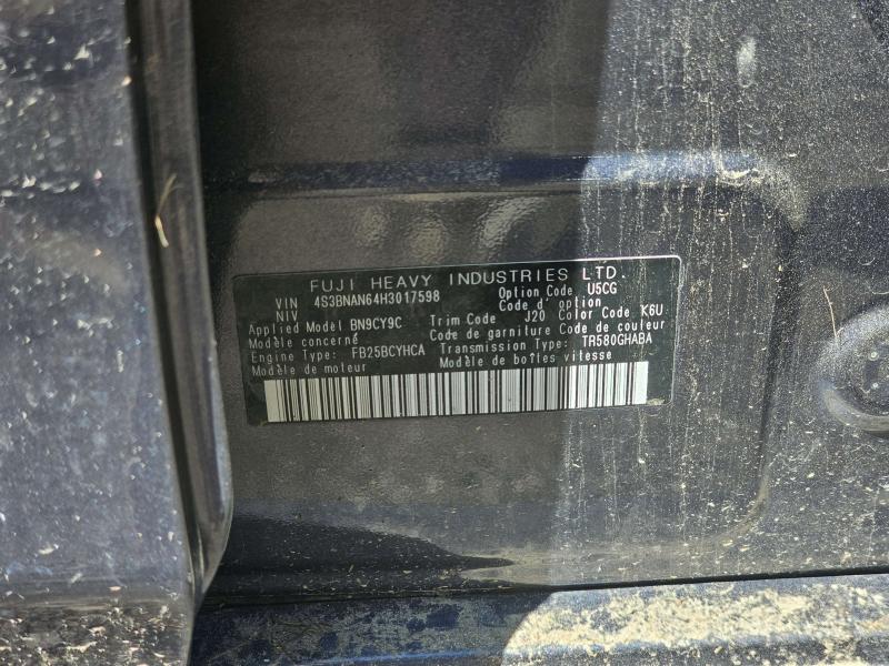 2017 Subaru Legacy Air Bag