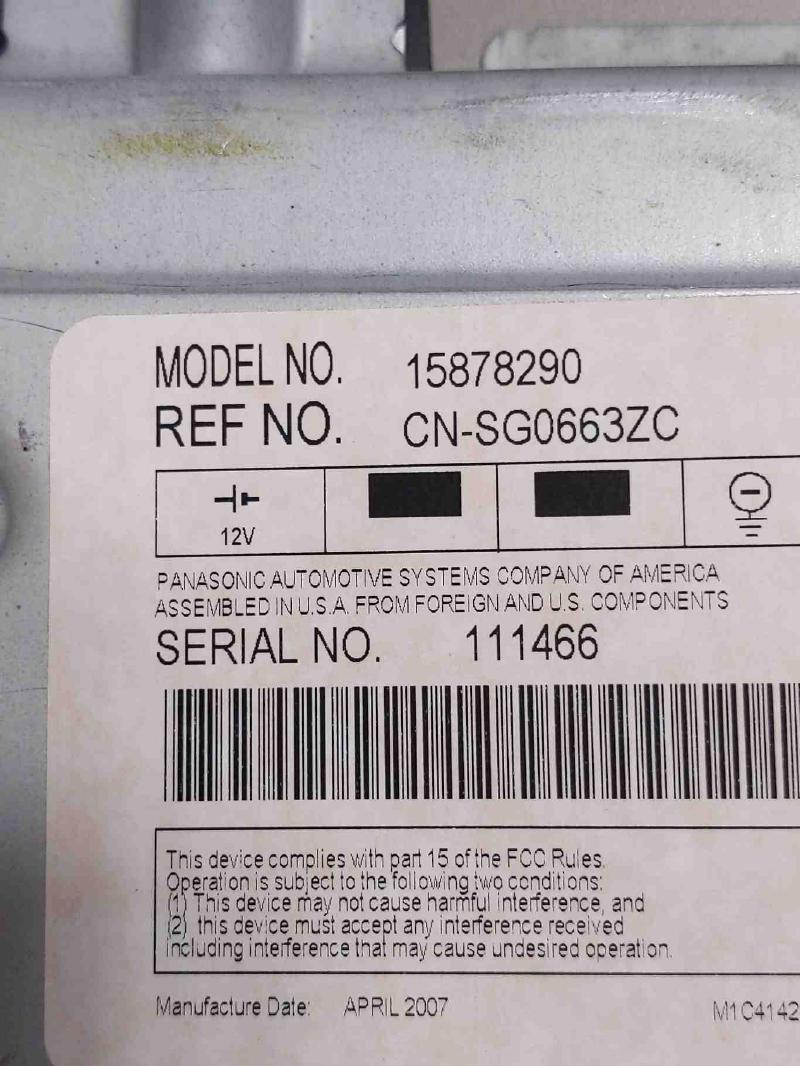 2007 Saab 9-7X Info-Gps-Tv Screen
