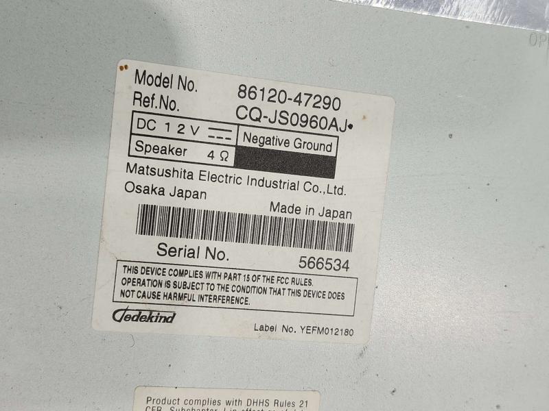 2010 Toyota Prius Audio & Visual Equip.(Radio)