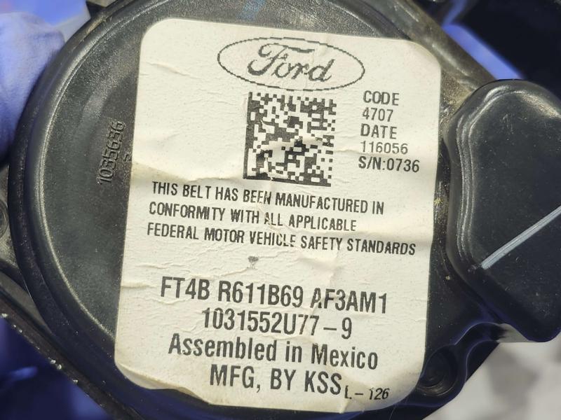 2016 Ford Edge Rear Seat Belt