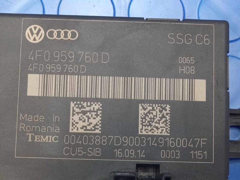 2011-2015 Audi Q7 Driver Front Seat Mirror Memory Control Module OEM 4F0959760D