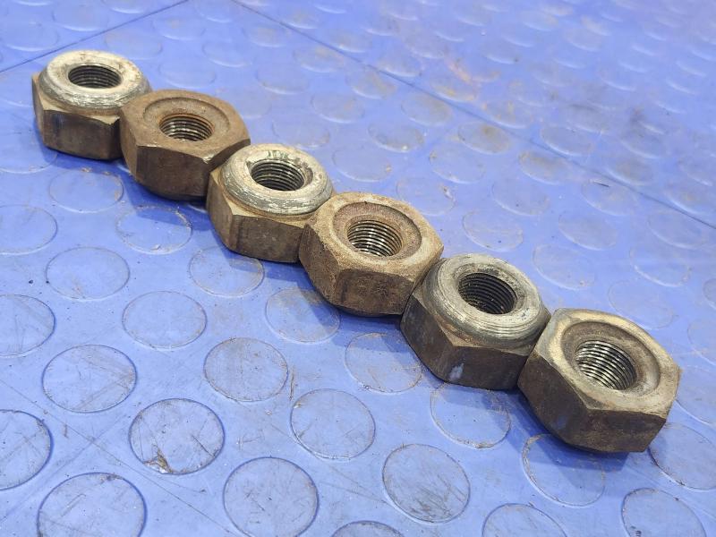 1988-2025 Isuzu NPR OEM Steel Wheel Lug Nuts 6 Pcs Genuine Factory