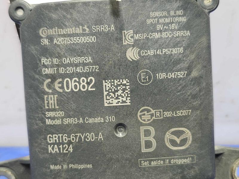 2017 Mazda 3 Radar Blindspot Detection Control Module Genuine OEM GRT667Y30A