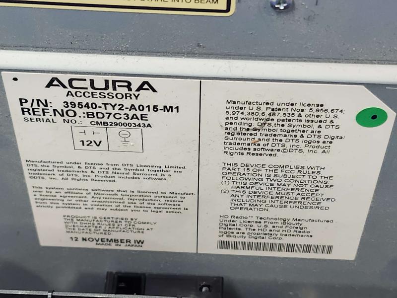 2014 Acura RLX Audio & Visual Equip.(Radio)