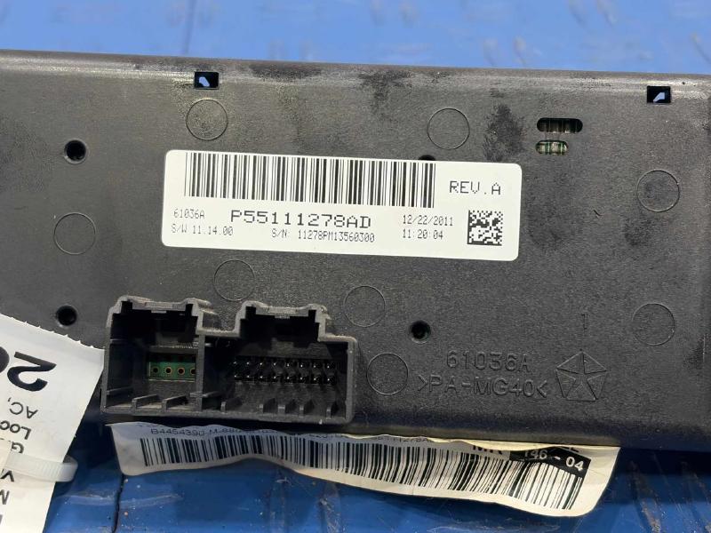 2012 Jeep Compass Heater A/C Control