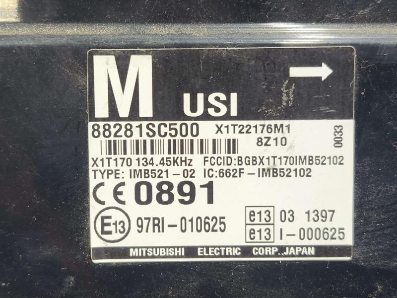 2009 Subaru Forester Multifunction Integrated Control Module OEM 88281SC500