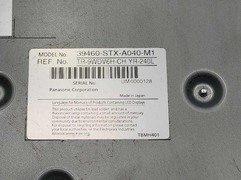 2010-2013 Acura MDX Rear Entertainment DVD Display Screen and Controls Tan OEM 39460STXA04