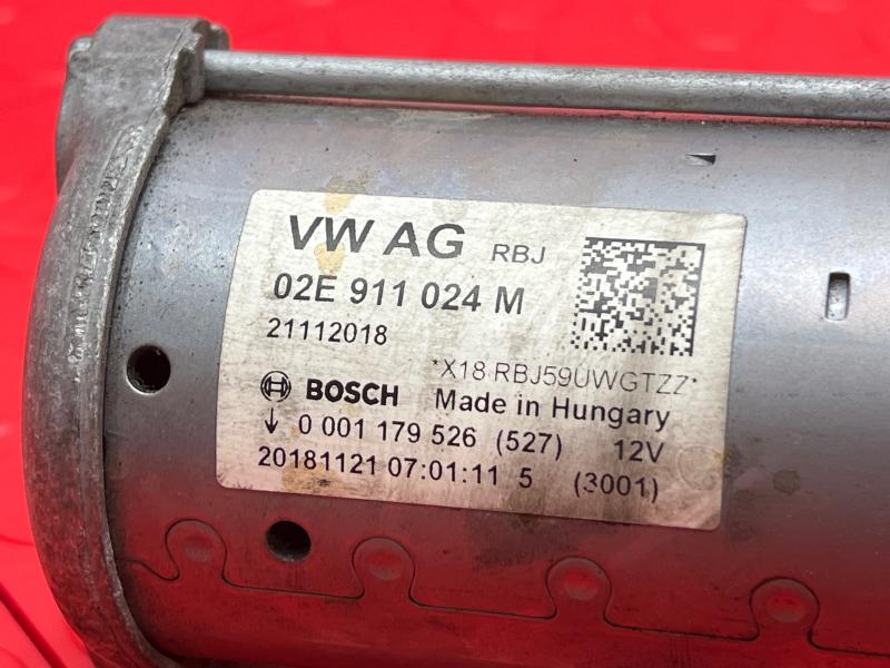 2017-2020 Audi A3 2.0L Starter Motor Assembly Bosch Genuine OEM 02E911024M